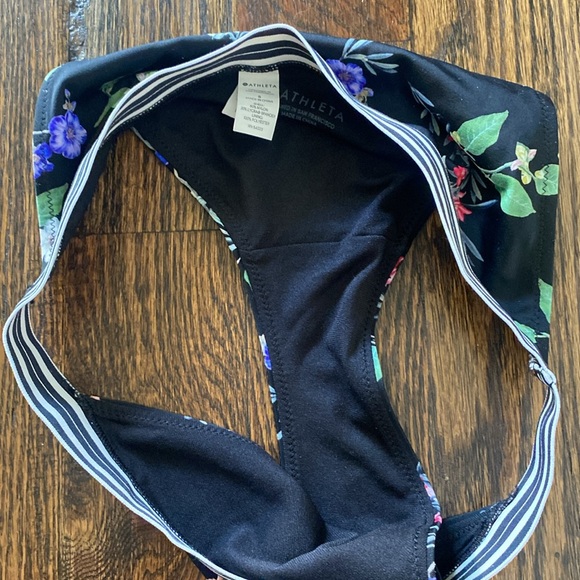 Athleta Black Gold Coast Floral Bikini Bottom size small - Picture 4 of 5